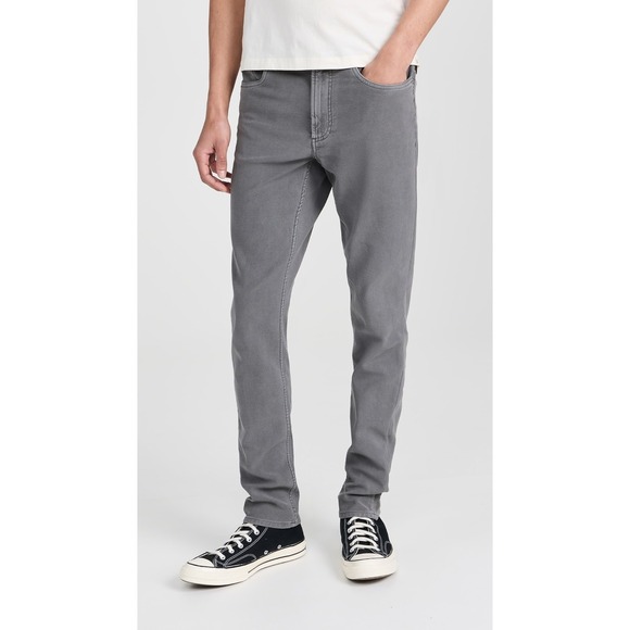 Men's Faherty Stretch Terry 5-Pocket‎ Pants Size 38 in Grey